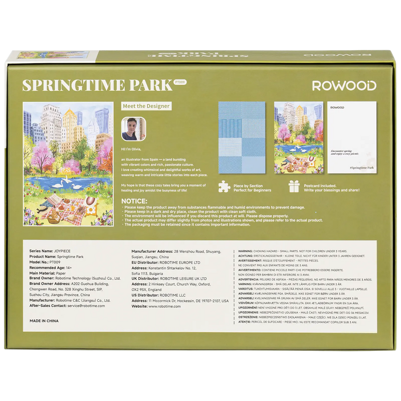 Robotime Springtime Park | Legpuzzel park lente | Robotime Nederland