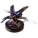 Productfoto van de Robotime Storm Beetle, elektrisch bouwpakket van een vliegend hert in steampunk stijl