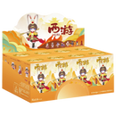 Een display met acht verpakkingen uit de Robotime Suri's Journey to the West blind box serie