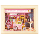 Productfoto van de Robotime Sweet Scoopery Ice Cream, diorama in een lijst van een ijskar voor een schattig ijswinkeltje