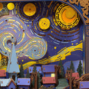 Sterren boven het dorp in de Robotime The Starry Night