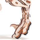 Een van de poten van de Robotime Velociraptor