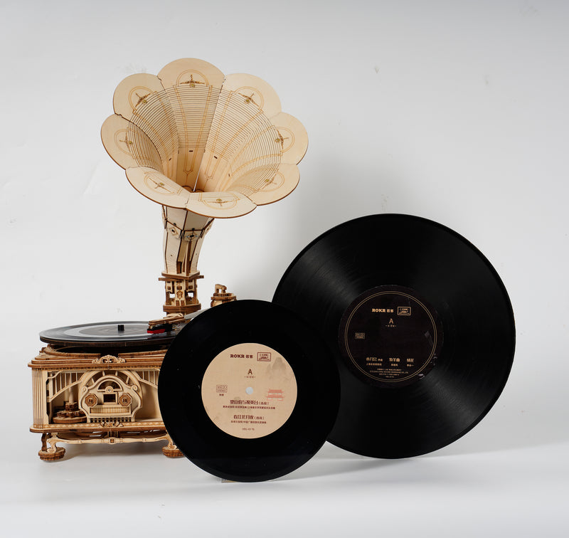 Robotime Classical Gramophone (Elektrisch Model) LKB01D