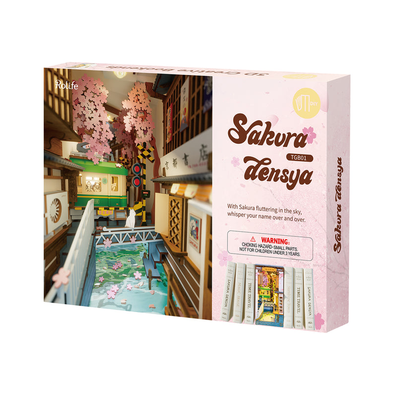 Robotime Book Nook Sakura Densya TGB01