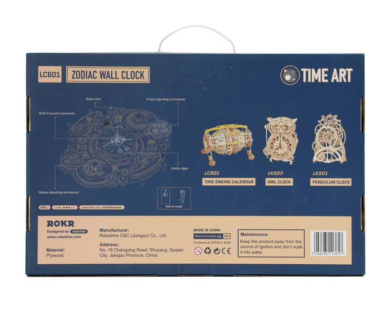 Robotime Zodiac Wall Clock LC601