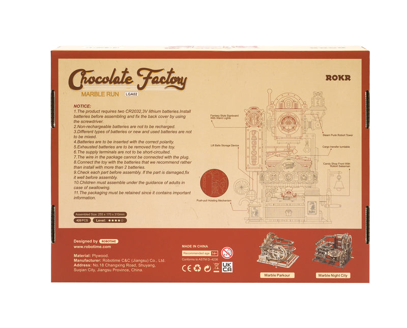 Robotime Chocolate Factory Marble Run LGA02