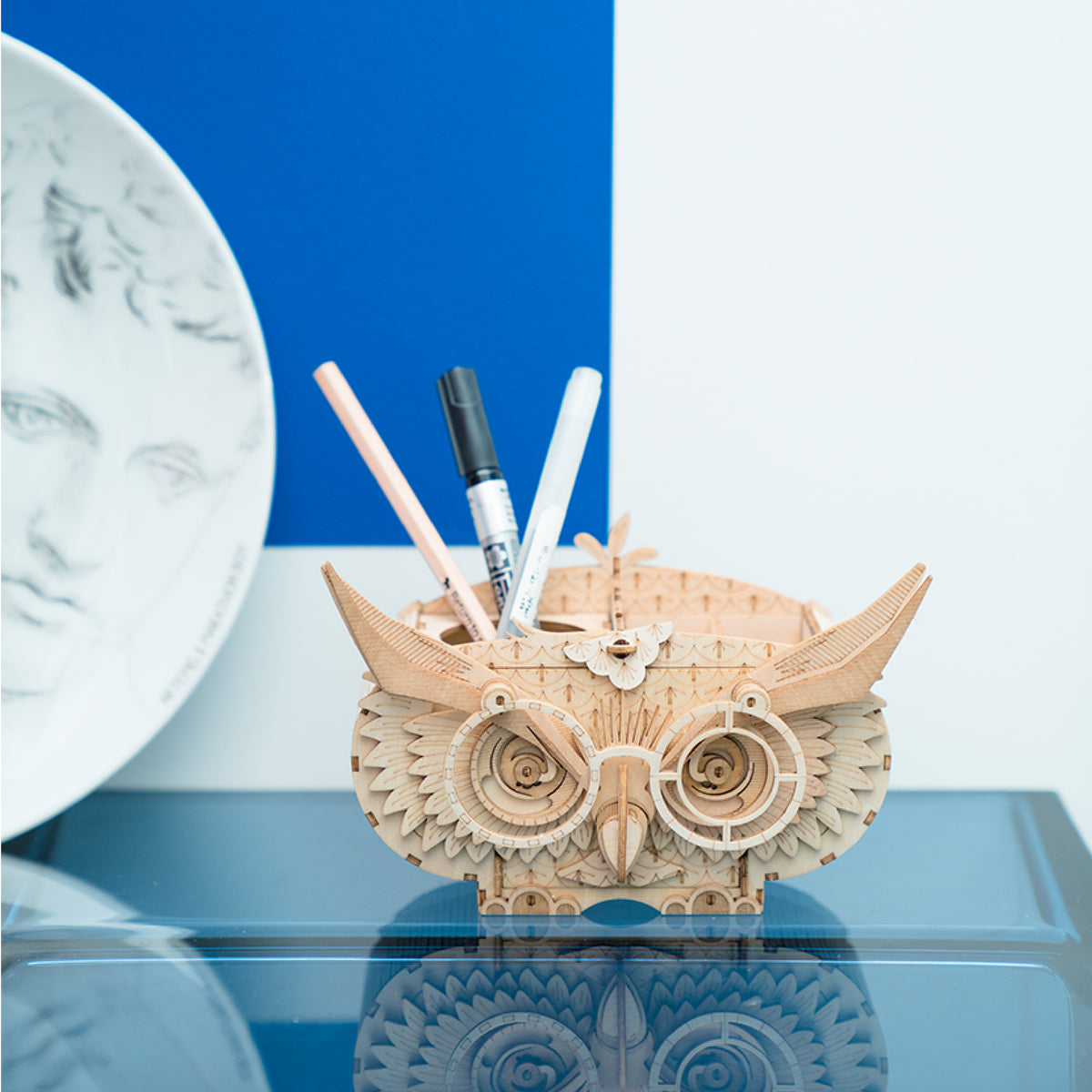 OWl 廃盤　デモ Robotime Owl Storage Box | Houten 3D DIY bouwset | Robotime Nederland